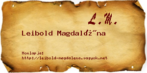 Leibold Magdaléna névjegykártya